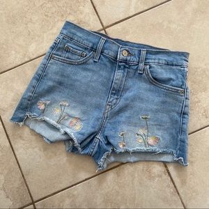 Levi’s High Rise Shorts Flower Embroidery 26